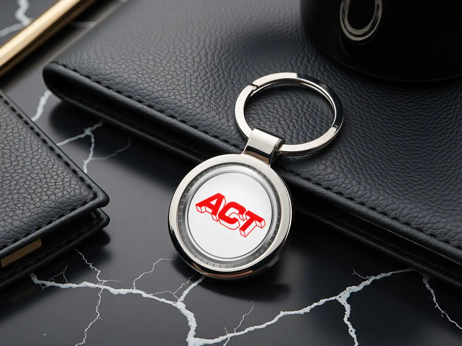 ACT Porte-clés Personnalisés Finition Métal Photo Bombée